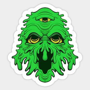 Retro Monster Face Sticker